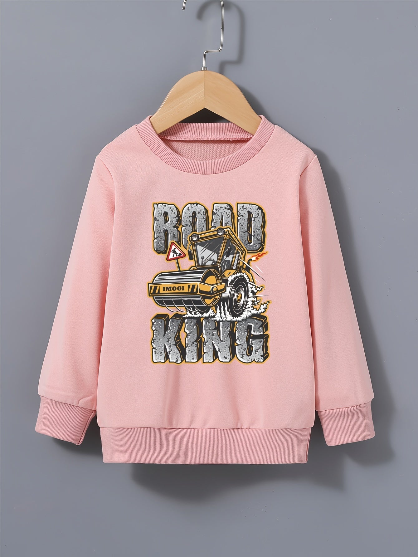 Kid's Cartoon Truck Sweatshirt Long Sleeve Top
