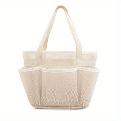 Large Capacity Mesh Beach Bag Multifunctional Foldable Handbag