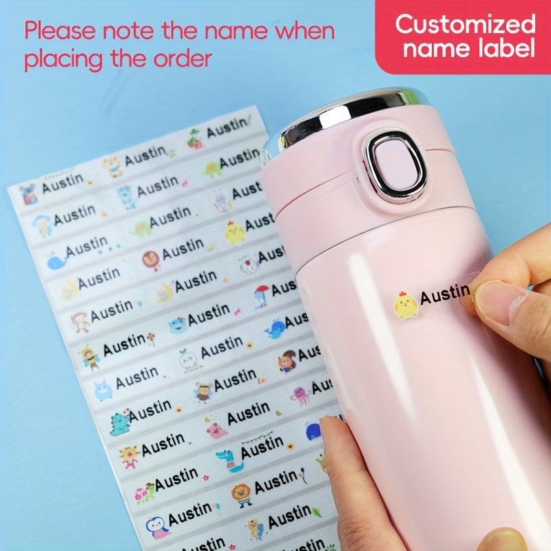 Transparent Custom Name Sticker Waterproof Personal Office Supplies