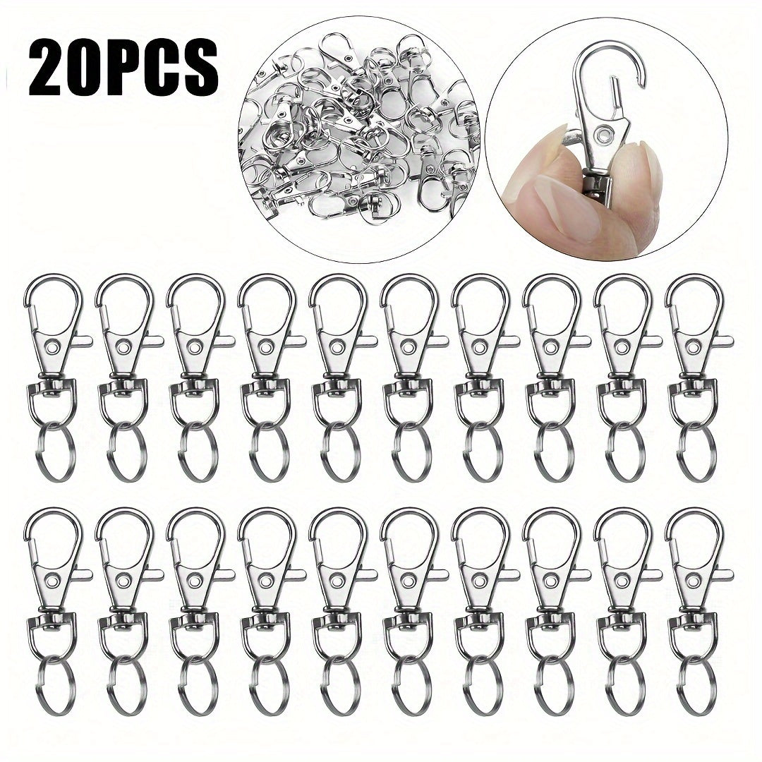 20pcs Keychain Keyring for Outdoor Camping Fishing