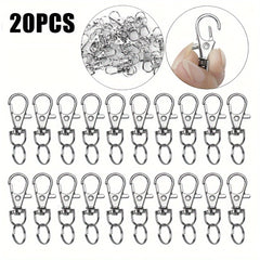 20pcs Keychain Keyring for Outdoor Camping Fishing