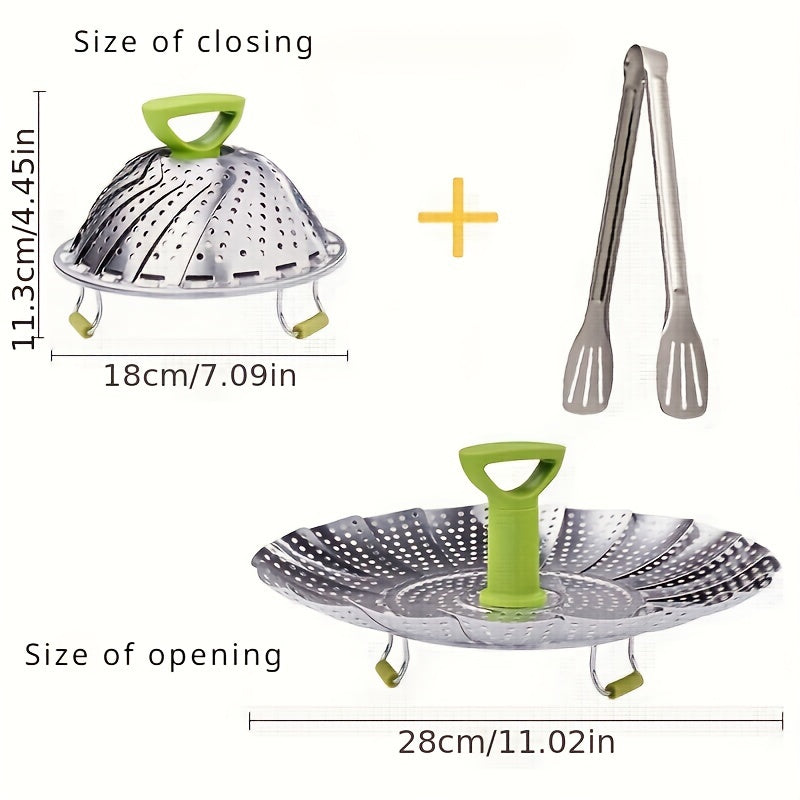 Foldable Stainless Steel Steaming Rack for Outdoor Camping