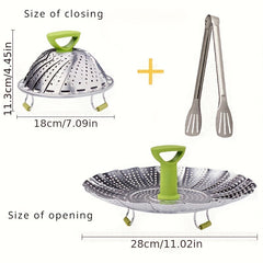 Foldable Stainless Steel Steaming Rack for Outdoor Camping