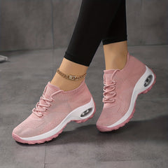 Women's Breathable Chunky Sneakers Lace Up Air Cushion Shoes