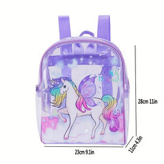 Unicorn PVC Transparent Backpack for Kids