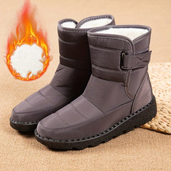 Women's Waterproof Snow Boots Fleece Lined Warm Mid Calf Non Slip Winter Boots