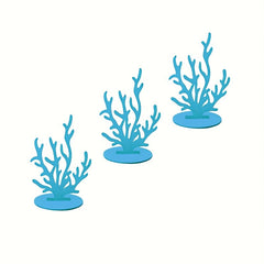 3pcs Sea Grass Coral Seahorse Starfish Felt Table Centerpiece for Parties