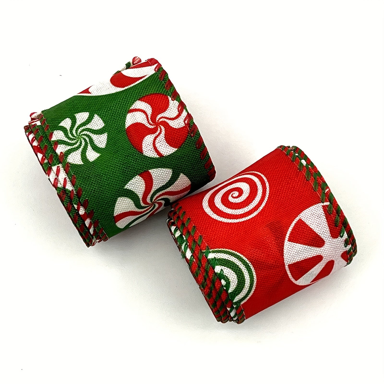 Christmas Candy Ribbon For Christmas Trees Wrapping Fabric Ribbons