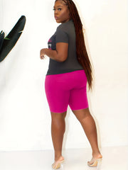 Heart & Art Print Tee & Shorts Set