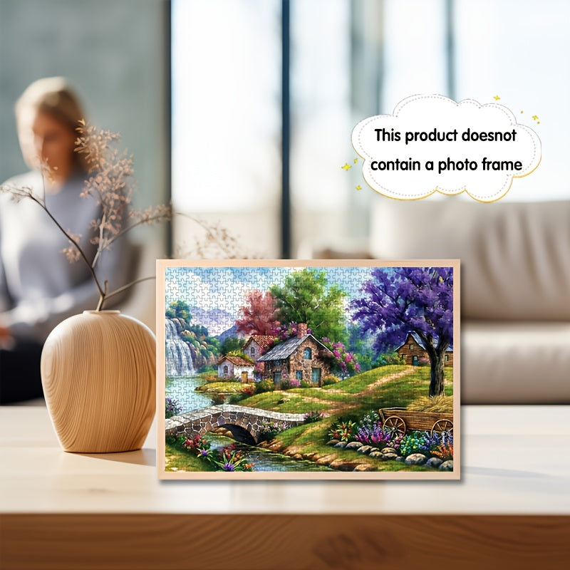 1000pcs Scratch Resistant Puzzle with House and Mountain