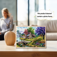1000pcs Scratch Resistant Puzzle with House and Mountain