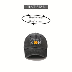 Washed Distressed Softball Mom Trucker Hat Embroidery Baseball Cap