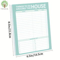 Green Small Fresh Magnetic Family To Do Planner For Fridge