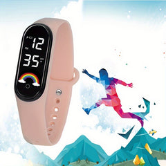 Waterproof Rainbow LED Sports Watch for Hiking and Swimming