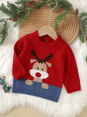Christmas Baby Sweater Kids Pullover Top Long Sleeve