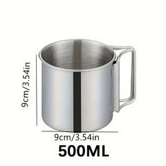 Stainless Steel Camping Mug 250-500ml Portable Travel Water Cup