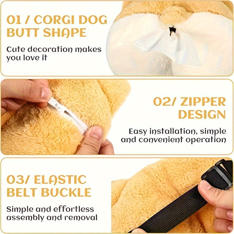 Corgi Car Tissue Box - Fun Car Seat Back Hanging Tissue Box