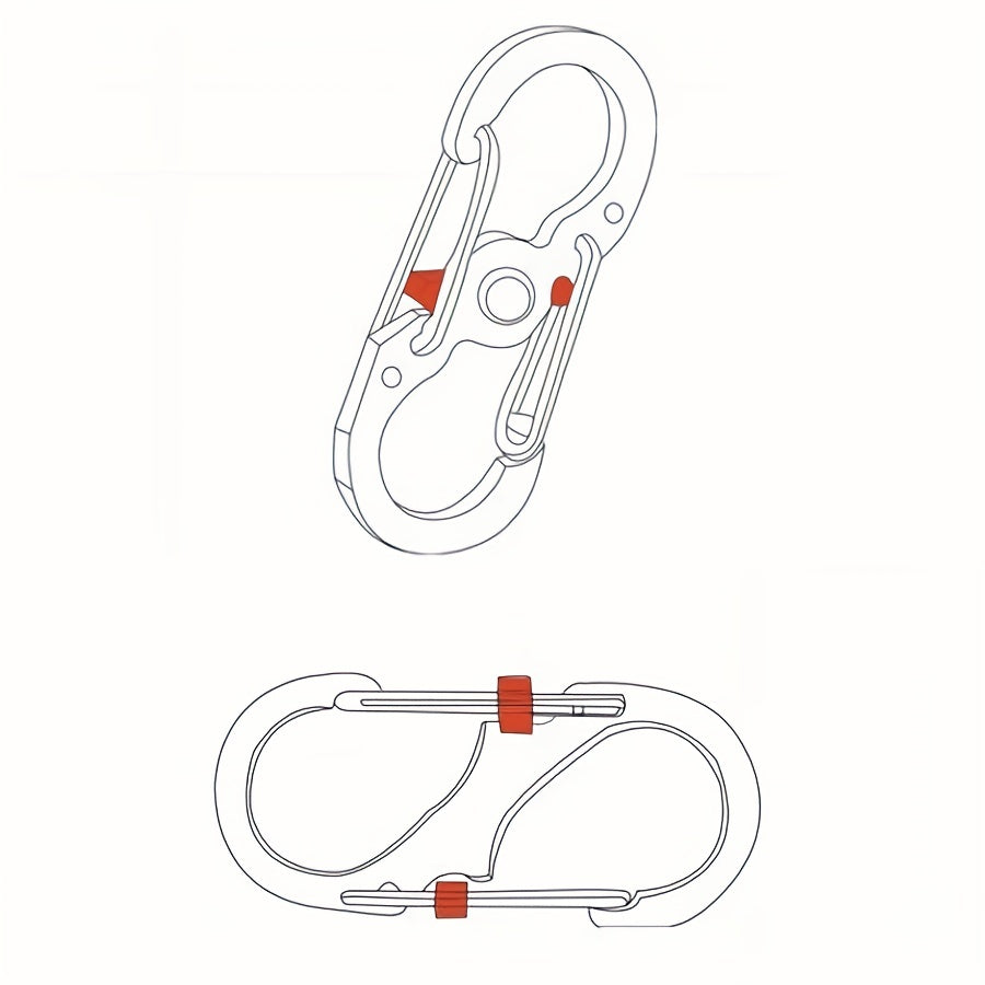 Stainless Steel 8 Figure S Buckle Lock Key Chain Anti-theft Clasp