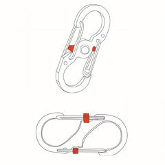 Stainless Steel 8 Figure S Buckle Lock Key Chain Anti-theft Clasp