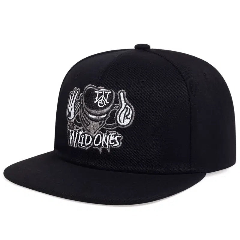 Men's Hip hop Embroidery Hat Flat Brim Cap