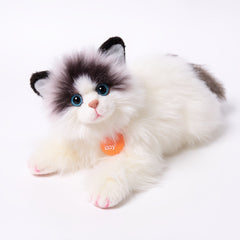 Ultra Soft Siamese Cat Plush Toy & Striped Kitten Hugging Companion
