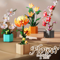 Building Blocks Flower Potted Vase for Adults Women