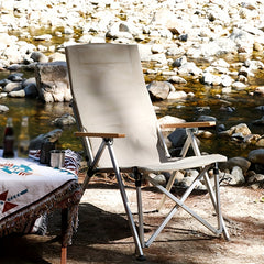 Portable Folding Recliner Chair for Camping Beach Fishing
