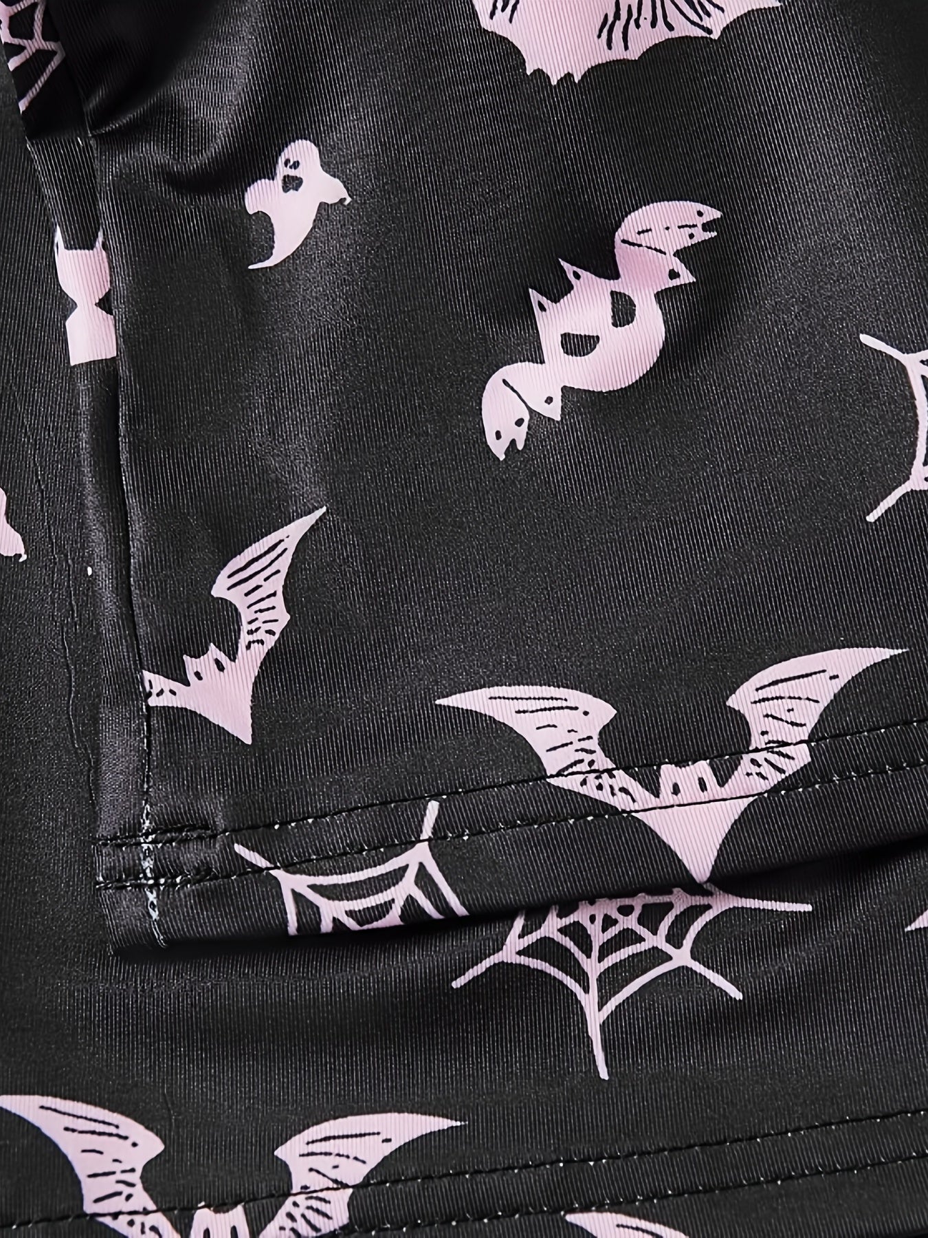 Cartoon Bat Print Pajama Set for Women