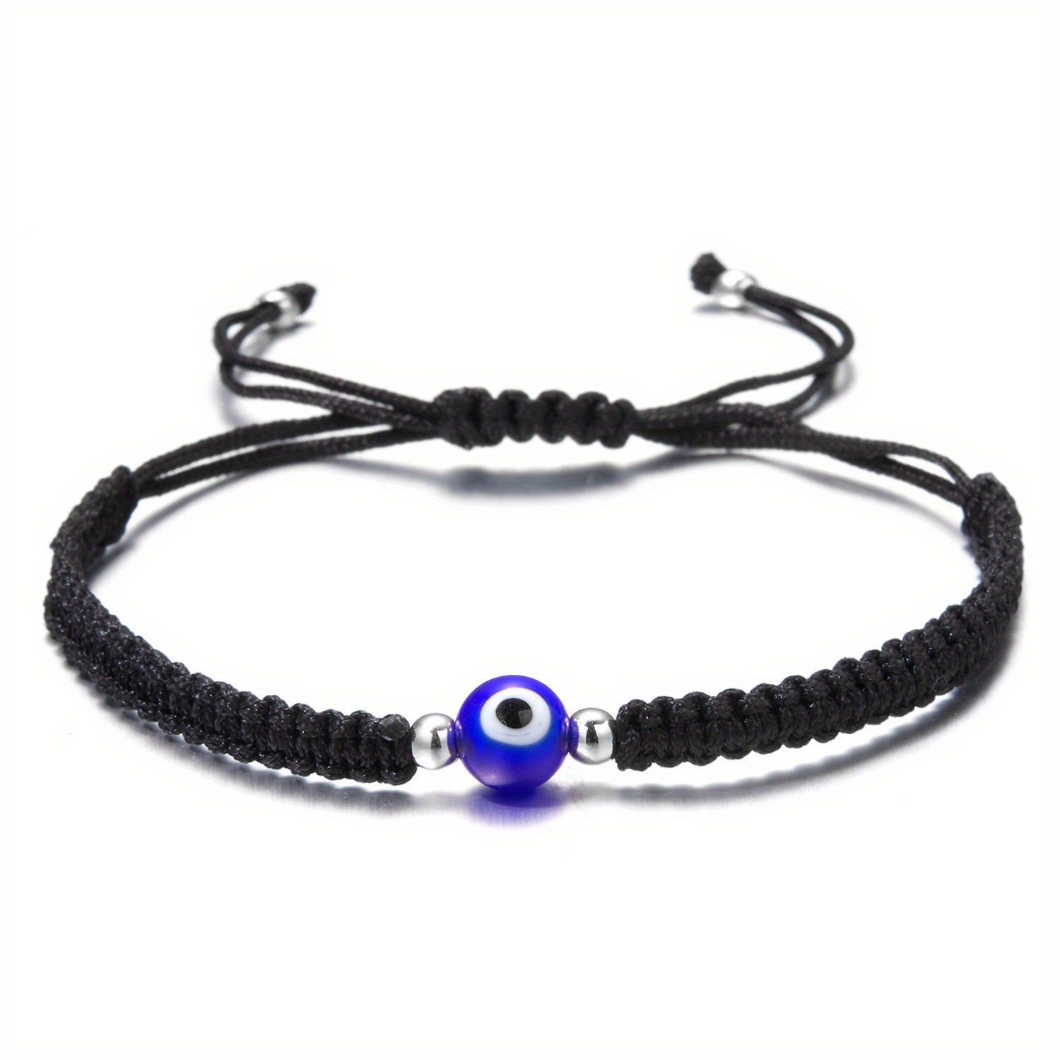 Evil Eye Adjustable Braided Bracelet for Girls Boys Teens