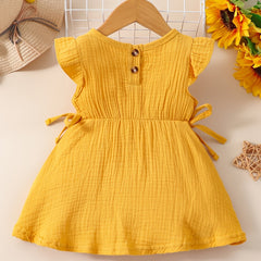 Baby Girls Casual Round Neck Dress Clothes