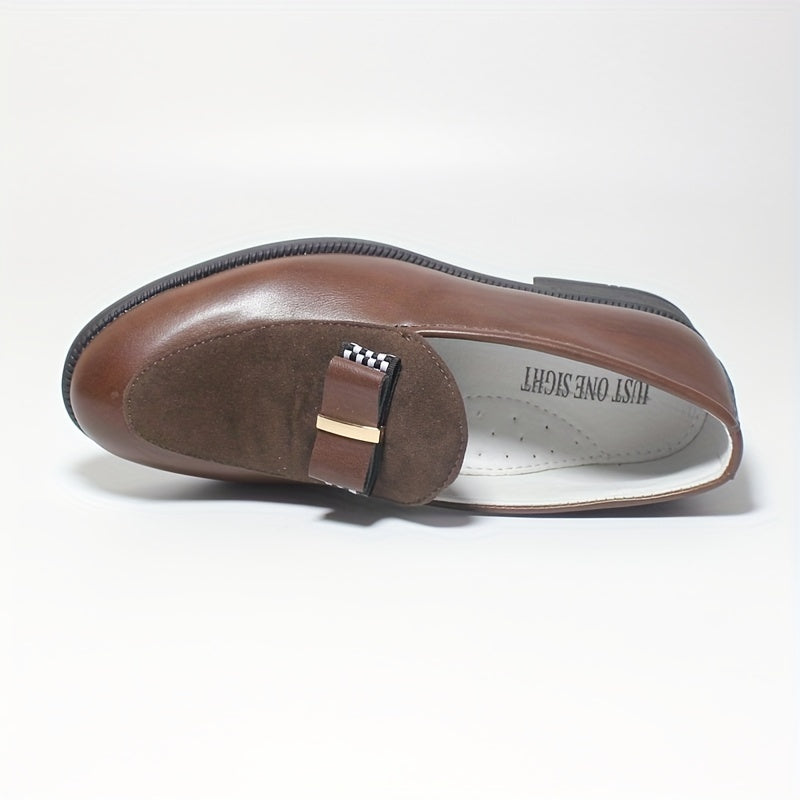 Kids Lightweight Slip On Shoes with Bow Decor