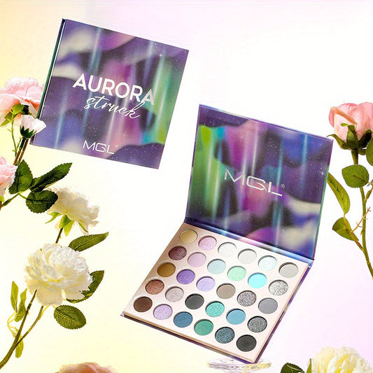 Purple Cold Tone Eyeshadow Palette Pearly Matte Shimmer