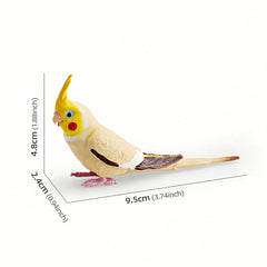Realistic Cockatiel Bird Figurine PVC Collectible Model Home Decor