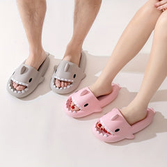 Men's Cartoon Shark Non Slip Platform Slides Comfortable Cloud Slides