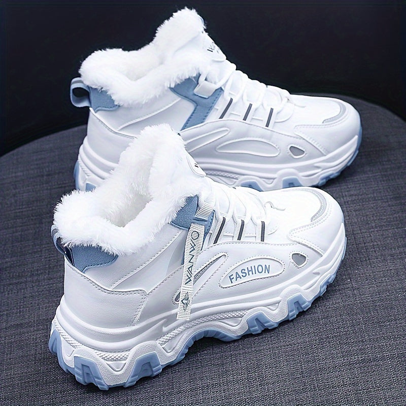 Women's Winter Plush High Sports Sneakers Waterproof