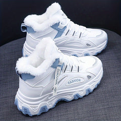 Women's Winter Plush High Sports Sneakers Waterproof