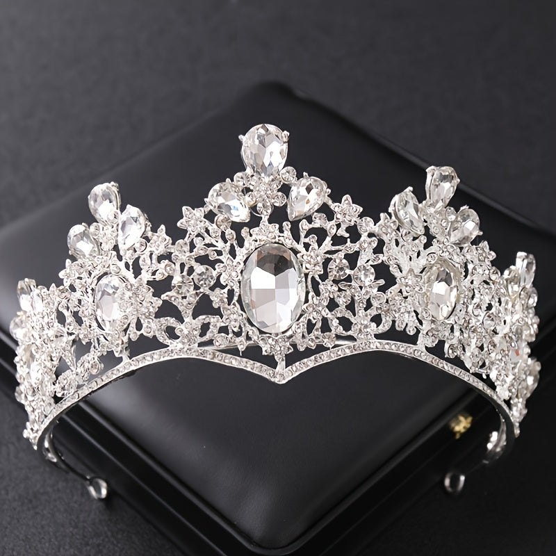 Baroque Crystal Crown Wedding Queen Tiaras And Crowns For Women