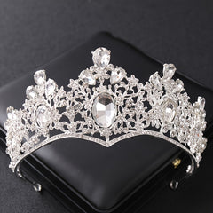 Baroque Crystal Crown Wedding Queen Tiaras And Crowns For Women