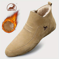 Men's Thermal Winter Shoes Boots Side Zipper Casual Walking Shoes