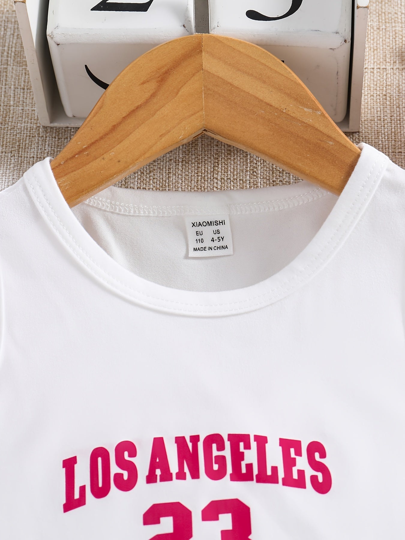 Kid Girls' 2 Piece Outfits Graphic Sleeveless Tank Shirt & Pants Set for Summer