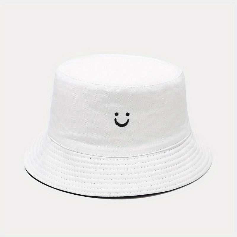 Embroidery Bucket Hat Men's Women's Foldable Fisherman Caps Sun Hat