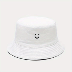 Embroidery Bucket Hat Men's Women's Foldable Fisherman Caps Sun Hat