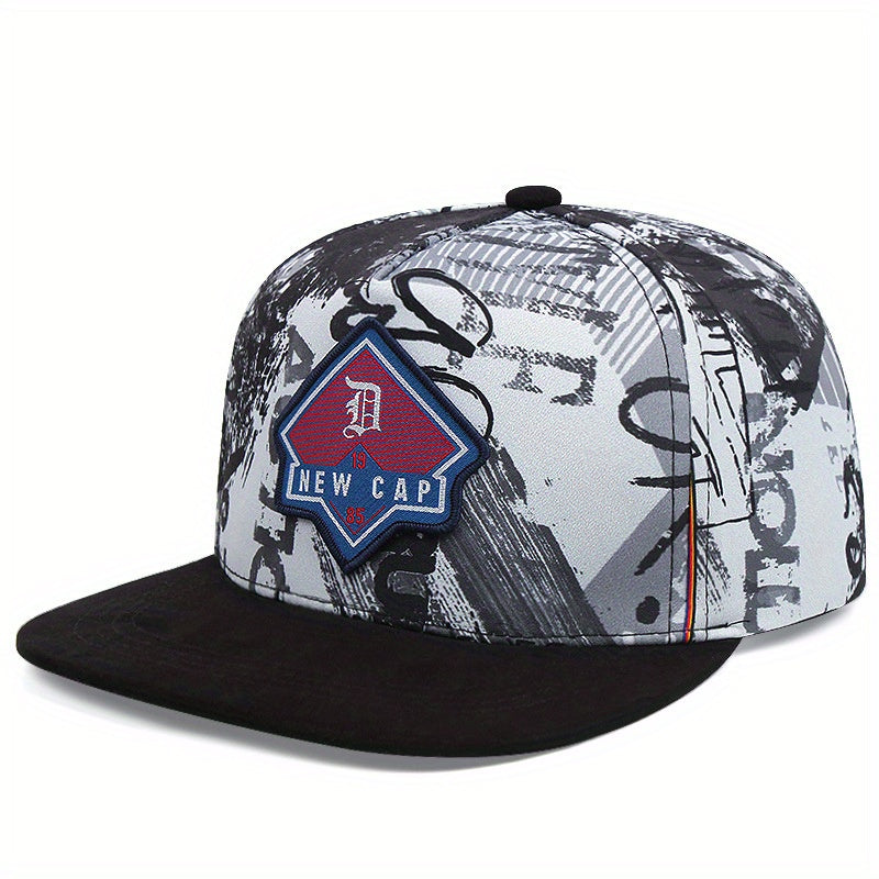 Graffiti Print Baseball Cap Hip Hop Snapback Hat for Men Women