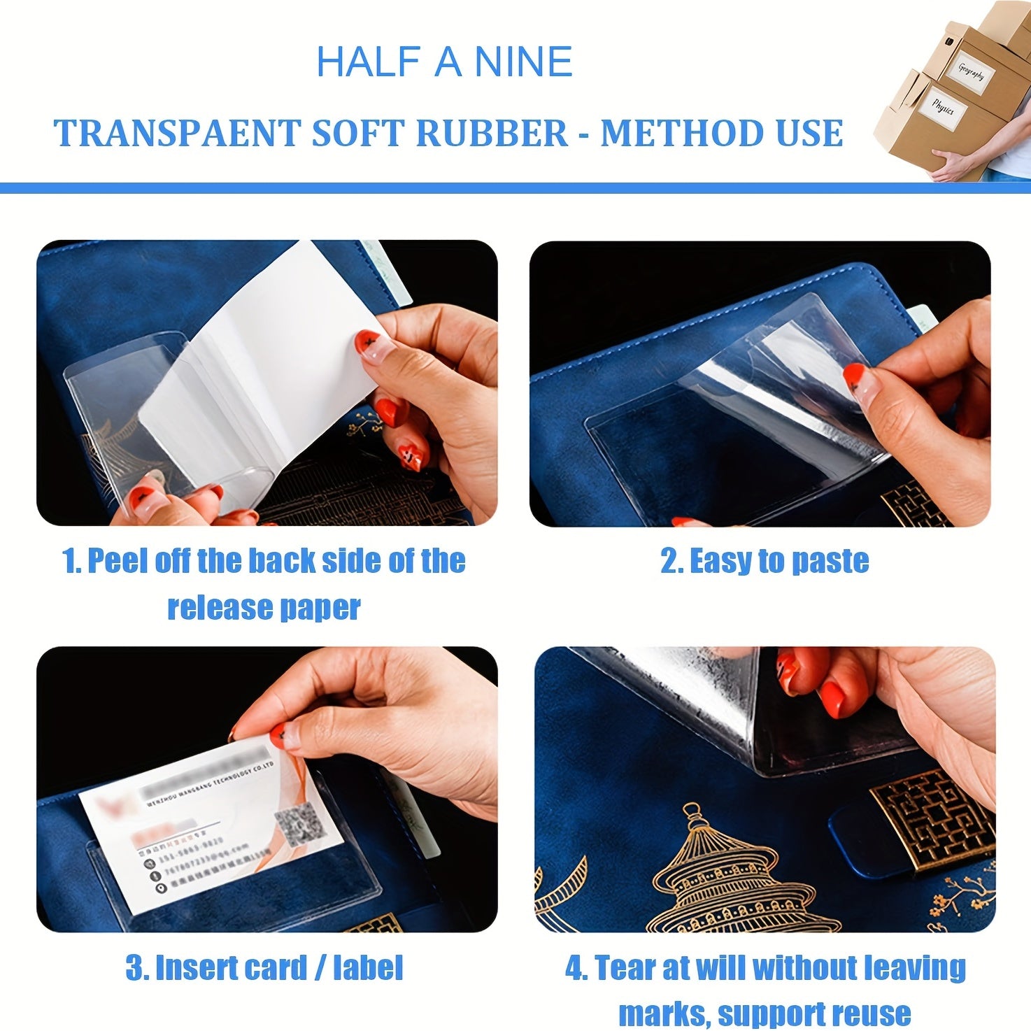 30 Self Adhesive Index Card Pockets - Keep Your Index Cards Organized