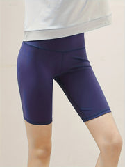 High Waist Tight Stretchy Yoga Pants Above Knee Light Weight