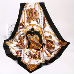 89 Print Square Classic Sunscreen Versatile Bandana Silky Scarf
