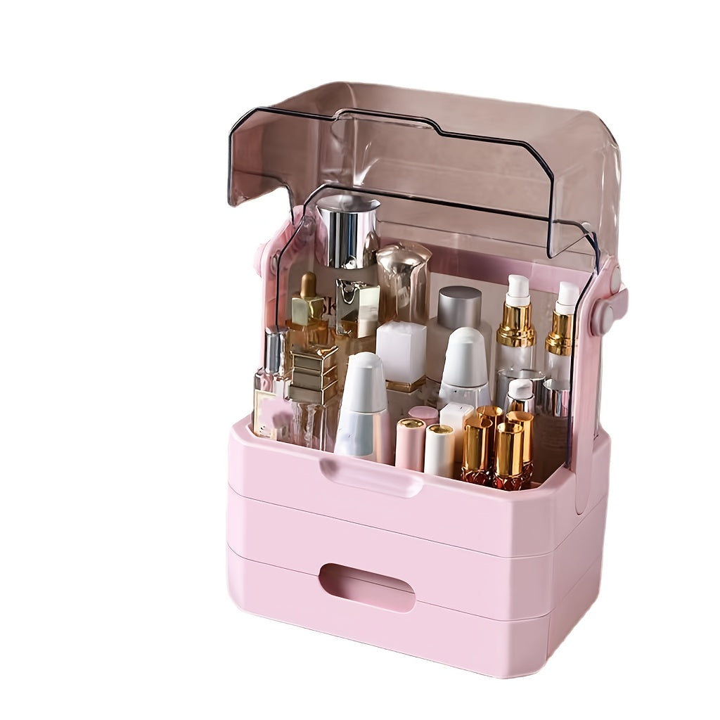 Makeup Case with Drawers & Transparent Cover