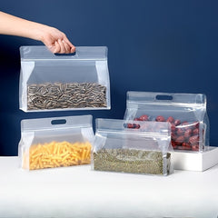 10pcs Eight side Sealed Food Bag Self standing Self sealed Snacks Nuts Clear Pla