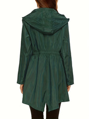 Casual Windproof Hooded Coat For Fall & Winter Women's Clothing