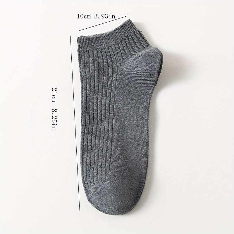 Men's Solid Liner Anklets Socks Breathable Soft Sweat Absorbent